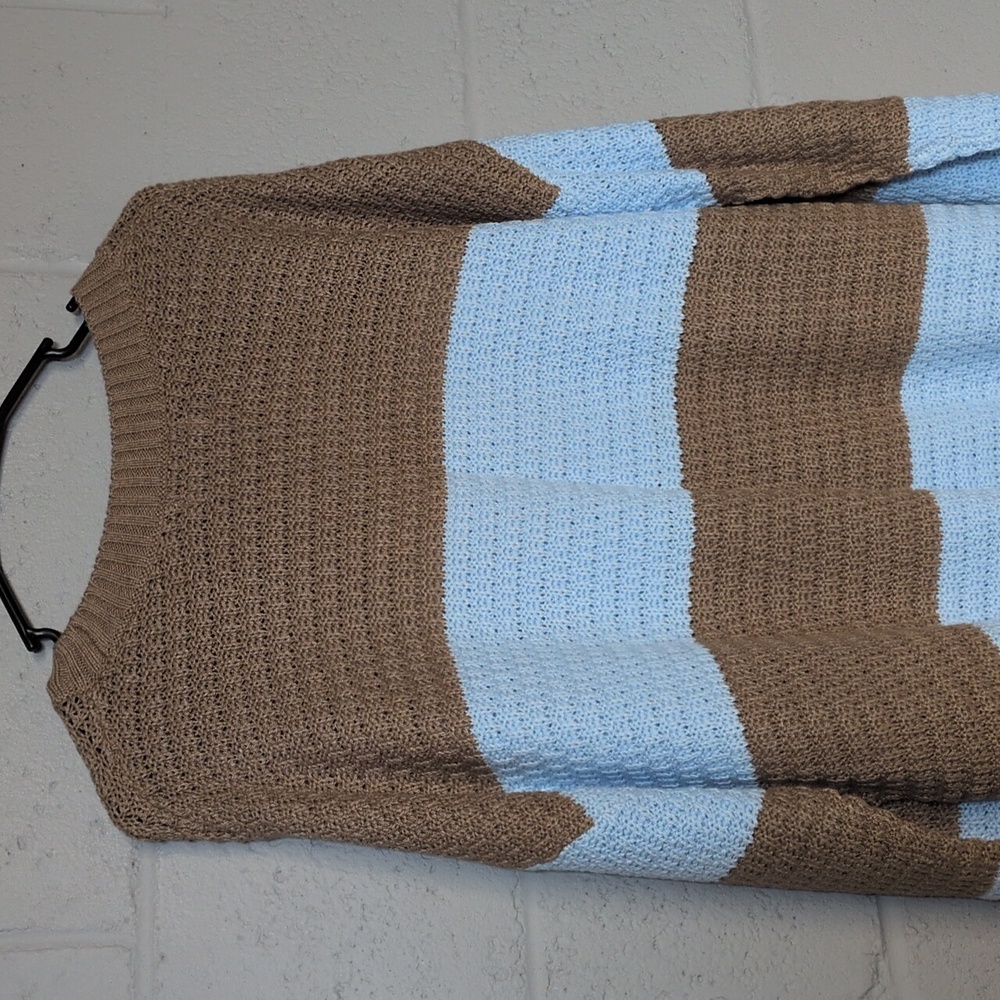 Old Navy Tunic Sweater Baby Blue Camel Tan Size XL NWT, Preppy Cozycore - Picture 8 of 8